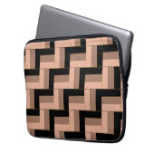 Brawn Mocha Black Geometric Rectangle Laptopschutzhülle (Vorderseite Links)