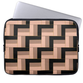 Brawn Mocha Black Geometric Rectangle Laptopschutzhülle