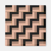 Brawn Mocha Black Geometric Rectangle Magnet (Vorne)