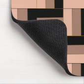 Brawn Mocha Black Geometric Rectangle Mousepad (Ecke)