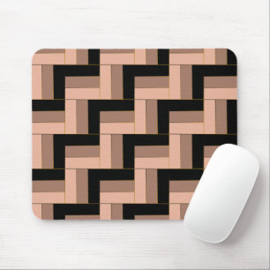 Brawn Mocha Black Geometric Rectangle Mousepad