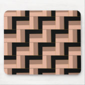 Brawn Mocha Black Geometric Rectangle Mousepad (Vorne)