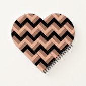 Brawn Mocha Black Geometric Rectangle Notizblock (Rückseite)