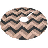 Brawn Mocha Black Geometric Rectangle Polyester Weihnachtsbaumdecke (Schrägansicht)