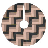 Brawn Mocha Black Geometric Rectangle Polyester Weihnachtsbaumdecke (Vorderseite)