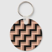 Brawn Mocha Black Geometric Rectangle Schlüsselanhänger (Rückseite)