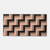 Brawn Mocha Black Geometric Rectangle Schreibtischunterlage (Vorderseite)