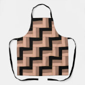 Brawn Mocha Black Geometric Rectangle Schürze (Vorderseite)
