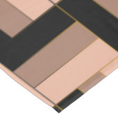 Brawn Mocha Black Geometric Rectangle Tischdecke (Schrägansicht)