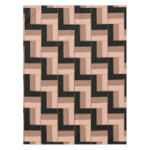 Brawn Mocha Black Geometric Rectangle Tischdecke (Vorderseite)
