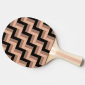 Brawn Mocha Black Geometric Rectangle Tischtennis Schläger (Seitenansicht)
