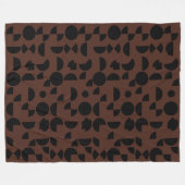 Brawn Modern Elegant Geometric Tribal Fleecedecke (Vorderseite (Horizontal))