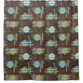 Brawn Modern Geometric Duschvorhang (Vorderseite)