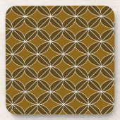 Brawn Modern Geometric Pattern Getränkeuntersetzer (Vorderseite)