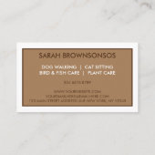 Brawn Modern Retro Dog Visitenkarte (Rückseite)