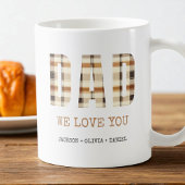 Brawn Modern Typografy Vater Wir Liebe Sie Kinder Kaffeetasse