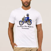 Brawn Motorrad Polizist T - Shirt (Vorderseite)