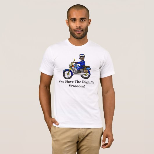 Brawn Motorrad Polizist T - Shirt (Vorne ganz)