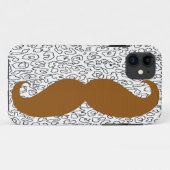 Brawn Mustache auf Leopardenhaut Case-Mate iPhone Hülle (Rückseite (Horizontal))