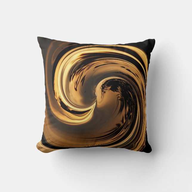 Brawn N Gold Island Wave Throw Kissen (Vorderseite)