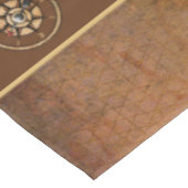 Brawn Nautic Rustic Compass Design Tischdecke (Schrägansicht)
