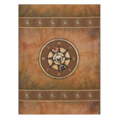 Brawn Nautic Rustic Compass Design Tischdecke (Vorderseite)