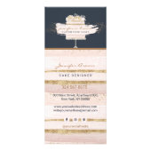 Brawn Navy Eleganter Kuchen Baker Blätterteigpreis Werbekarte (Hinten)