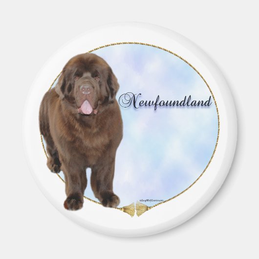 Brawn Newfundland Portrait - Magnet (Vorne)