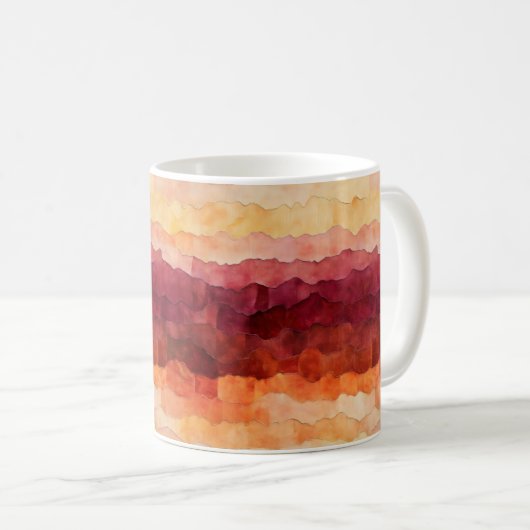 Brawn Orange Abstrakt Pattern Kaffeetasse (VorderseiteRechts)