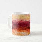 Brawn Orange Abstrakt Pattern Kaffeetasse (Vorderseite Links)