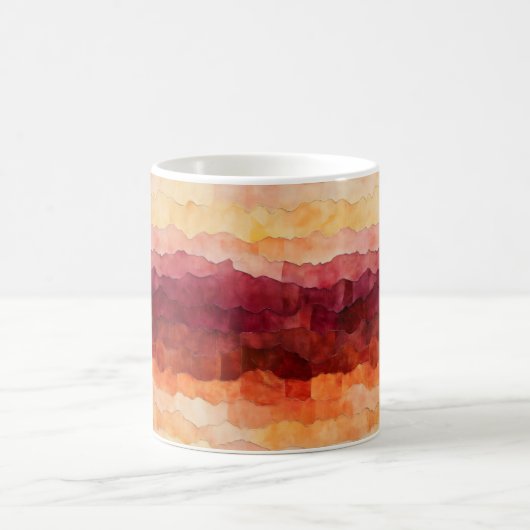 Brawn Orange Abstrakt Pattern Kaffeetasse (Mittel)