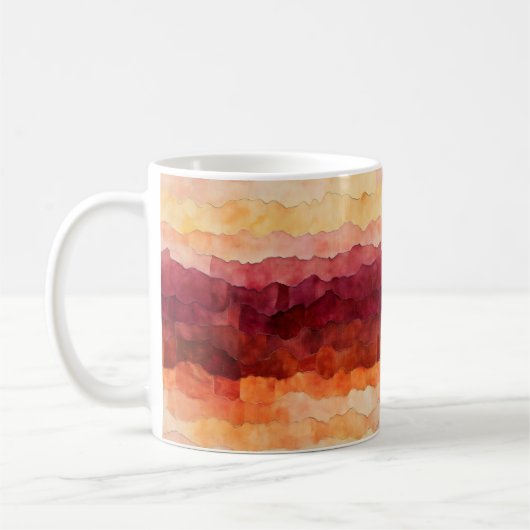 Brawn Orange Abstrakt Pattern Kaffeetasse (Links)