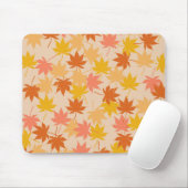 Brawn Orange Autumn Floral Blätter Y2K Muster Mousepad (Mit Mouse)