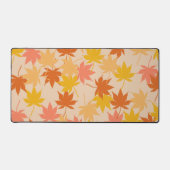 Brawn Orange Autumn Floral Blätter Y2K Muster Schreibtischunterlage (Vorderseite)
