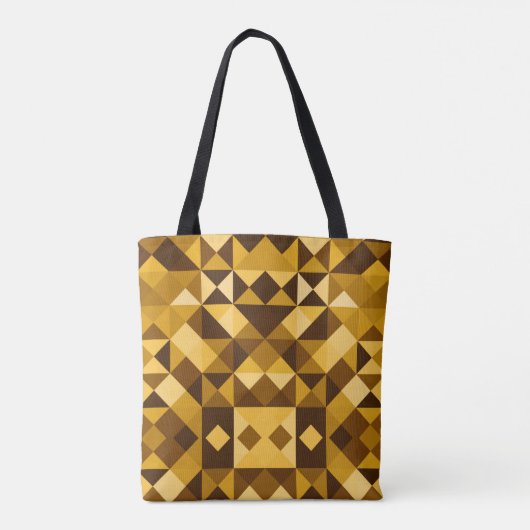 Brawn Orange Diamond Triangle Pattern Tasche (Rückseite)