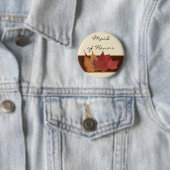 Brawn Orange Ivory Dried Blätter Wedding Party But Button (Beispiel)