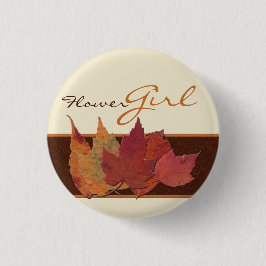 Brawn Orange Ivory Dried Blätter Wedding Party But Button