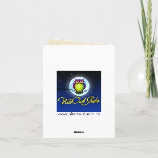 Brawn Orange Ivory Getrocknete Blätter Danke Karte (Rückseite)