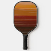 Brawn Orange Tan Striping Name Monogram Team Pickleball Schläger (Rückseite)