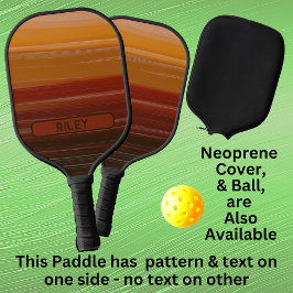 Brawn Orange Tan Striping Name Monogram Team Pickleball Schläger