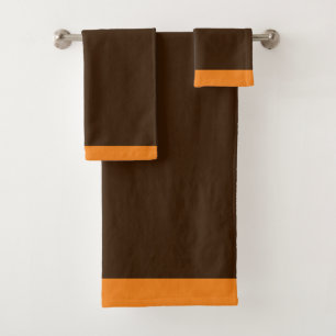 Brawn Orange Trim Sport Team Farben Badetuch Set