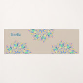 Brawn Pastel Zen Blume Mandala Yogamatte (Vorderseite (Horizontal))