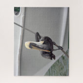 Brawn Pelican Balancing on a Rope, Florida Puzzle (Vertikal)