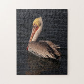 Brawn Pelican Bird Wildlife Animals Ocean Puzzle (Vertikal)