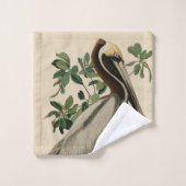 Brawn Pelican von Audubons Vögeln von Amerika Badhandtuch Set (Waschlappen)