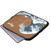 Brawn Personalisiert Great Wave off Kanagawa Laptopschutzhülle (Vorne Knopf)