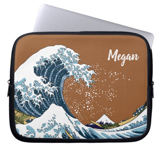 Brawn Personalisiert Great Wave off Kanagawa Laptopschutzhülle (Vorderseite)