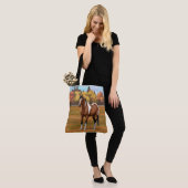Brawn Pinto Bay Paint Horse im Herbst Weide Tasche (Am Model)