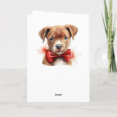 Brawn Pit Bull Dog I Woof You Valentine Karte (Rückseite)