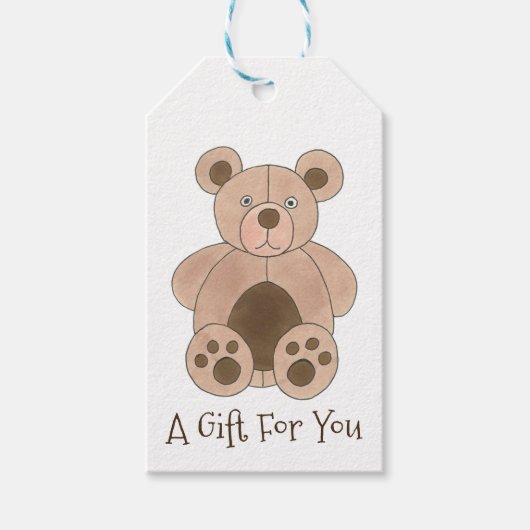 Brawn Plush Toy Teddy Bär gestopfte Tier Geburtsta Geschenkanhänger (Vorderseite)